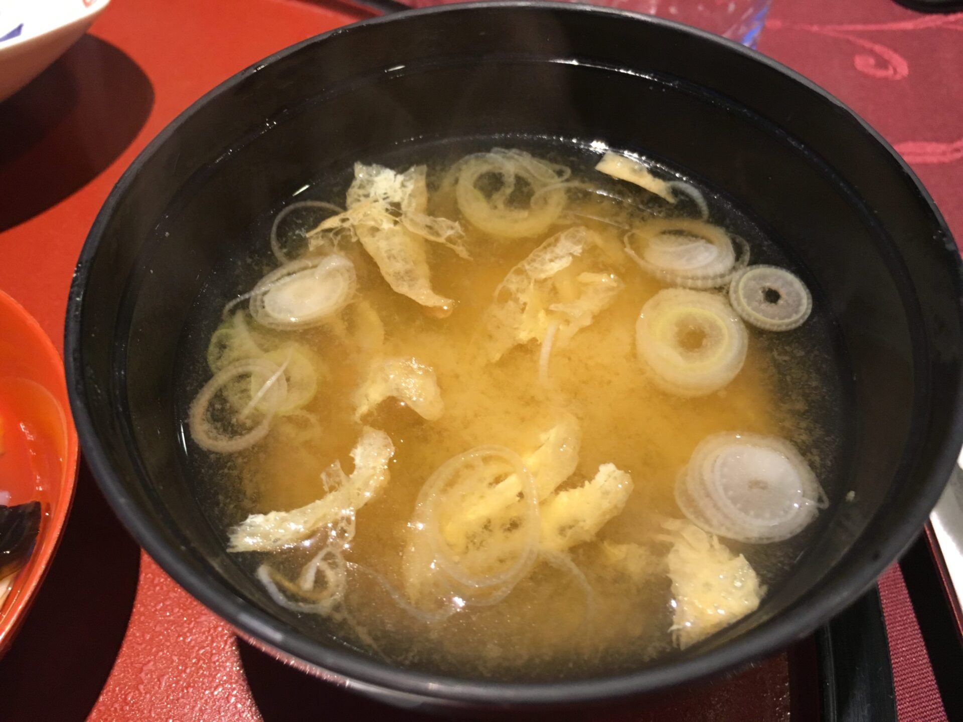 芦ノ牧温泉　夕食　味噌汁