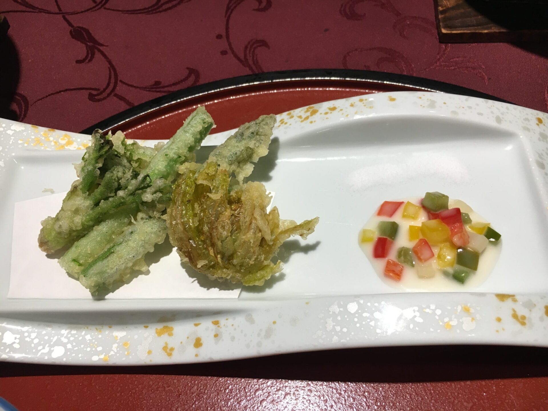 芦ノ牧温泉　夕食　天ぷら