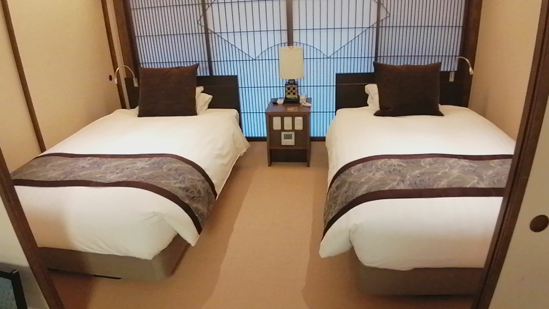 信州長野 上林温泉 湯宿 せきや　遊季亭　ベッドルーム（2020年2月 当時）