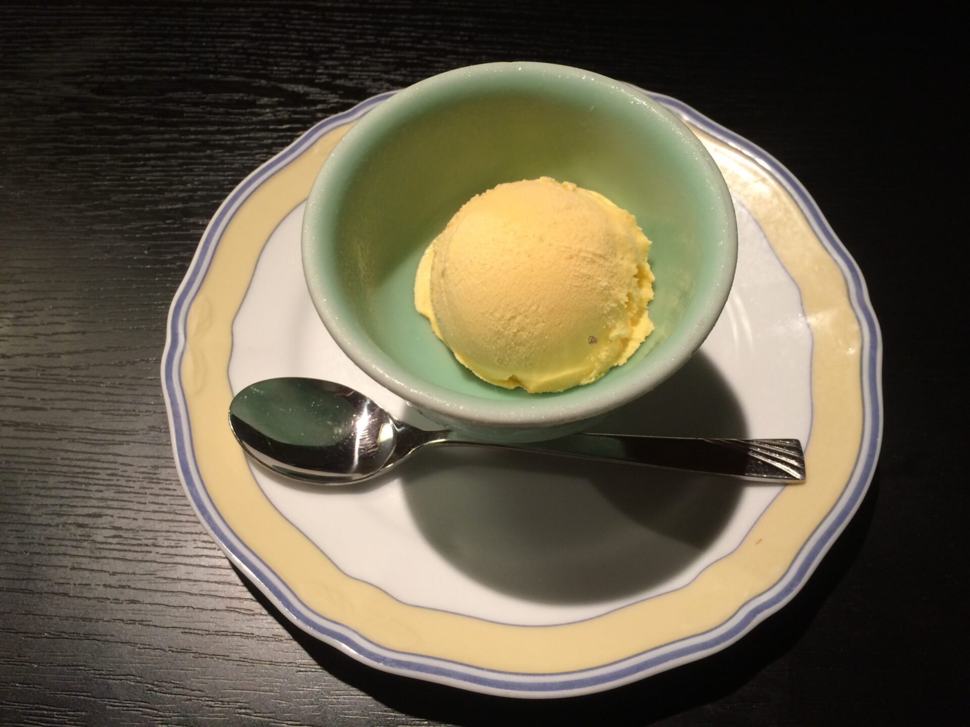 東伊豆町 片瀬温泉 片瀬館「ひいな」さん　特別室　夕食　デザート　手作りマンゴーアイス  