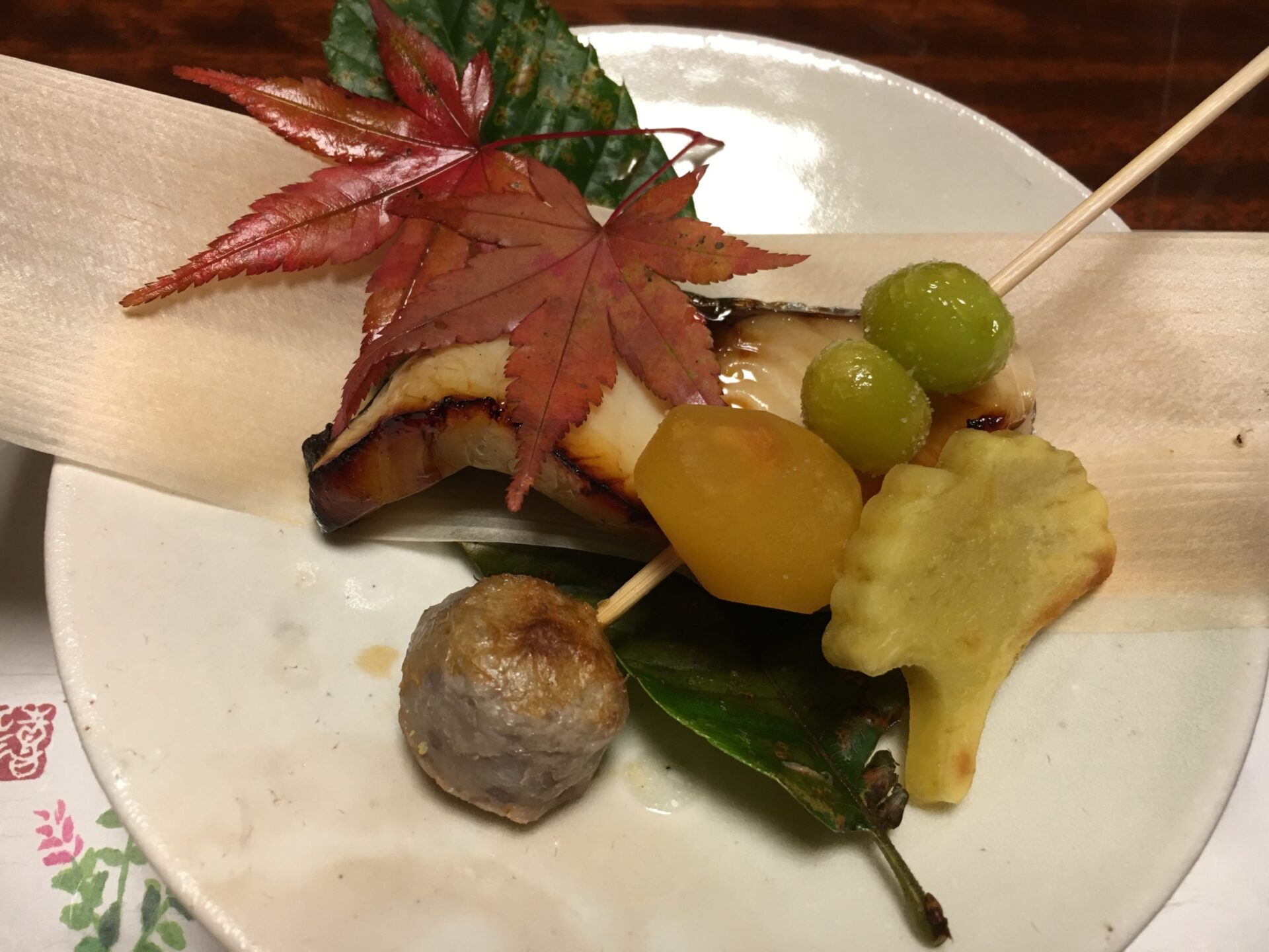 さわらの柚香焼き 秋の味覚の吹き寄せ(2019年)