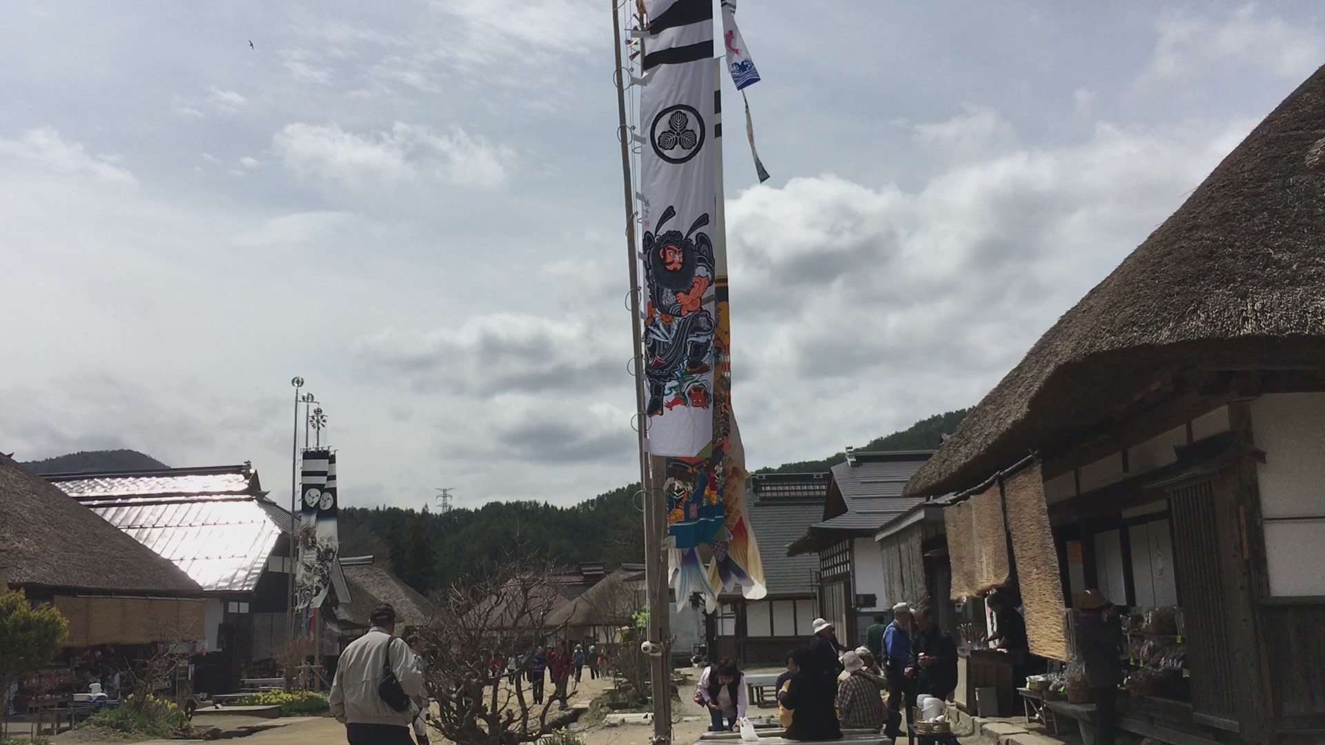 会津観光スポット　大内宿　街並み