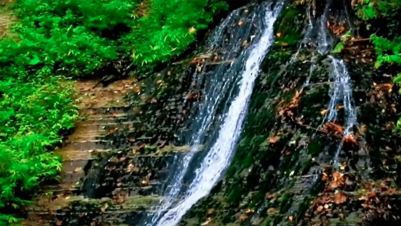 奥入瀬渓流 玉簾の滝　休憩目安の小滝