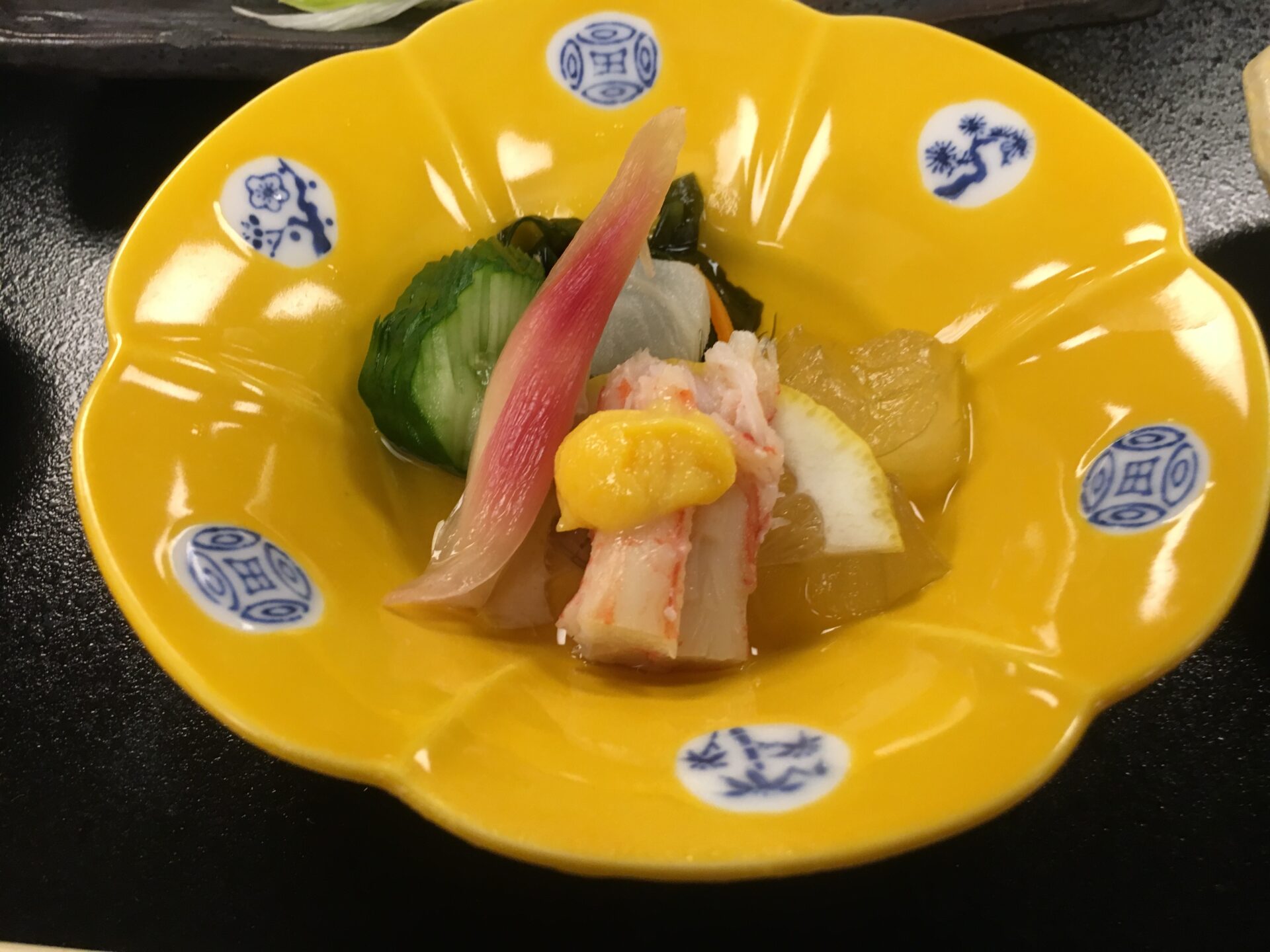 うみあかり 夕食 蟹身ぬき酢