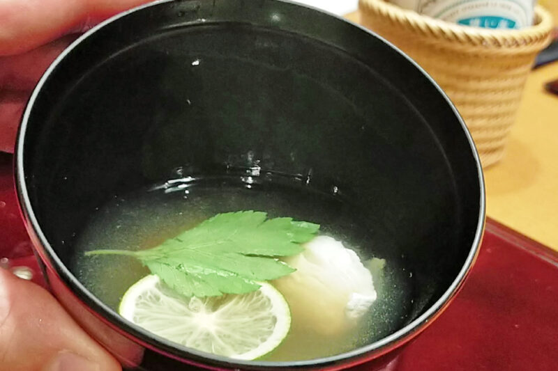 大室の杜 玉翠 先椀 鱧清汁仕立