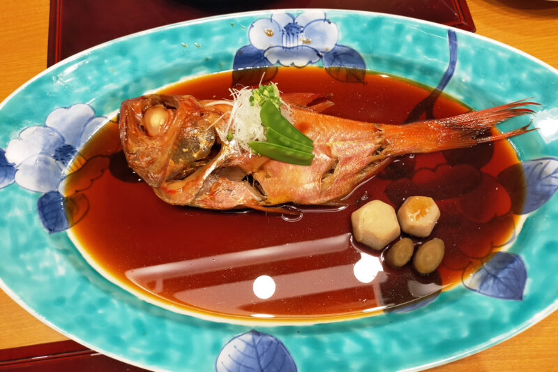 大室の杜 玉翠 煮物 金目鯛の姿煮