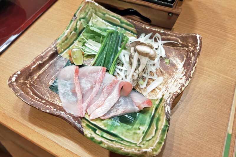 大室の杜 玉翠 金目鯛 しゃぶしゃぶ