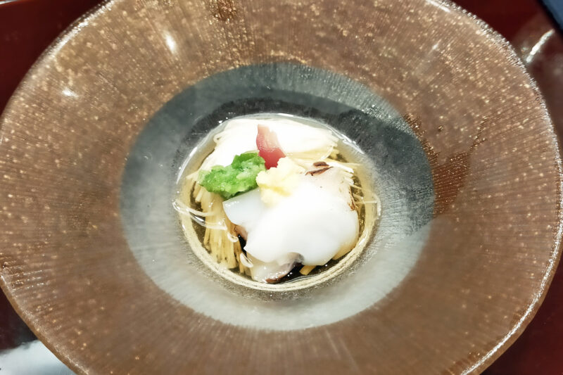 大室の杜 玉翠 止肴 蛸のたたき 生姜酢