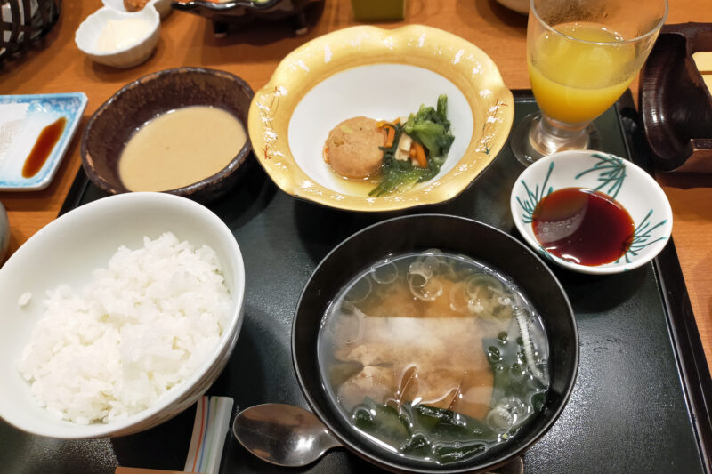 大室の杜 玉翠 朝食 ご飯 味噌汁