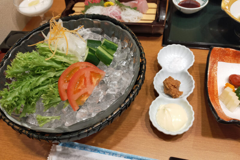 大室の杜 玉翠 朝食 生野菜サラダ