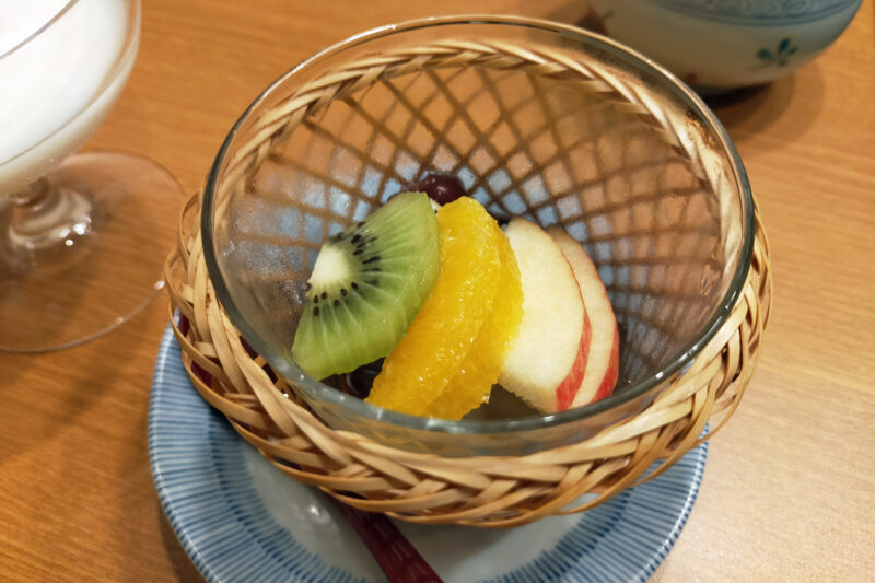 大室の杜 玉翠 朝食 フルーツ 心太