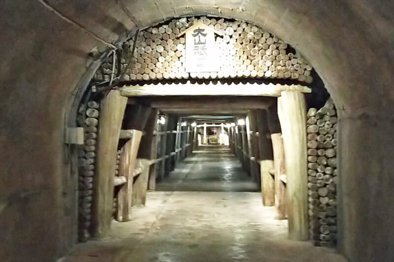 土肥金山　坑道内