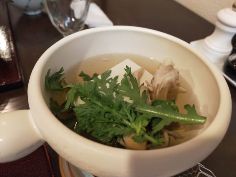 白馬ひふみ　朝食　湯豆腐