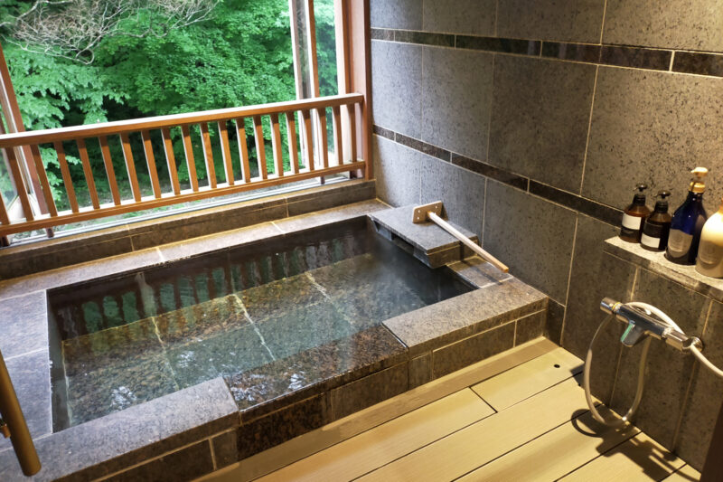 磐梯熱海温泉 守田屋 客室露天風呂