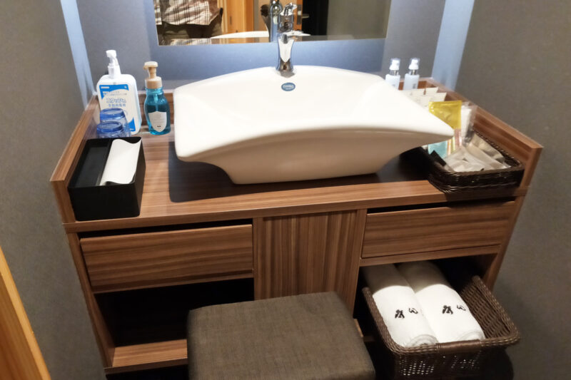 磐梯熱海温泉　守田屋　もみじスイート　洗面所