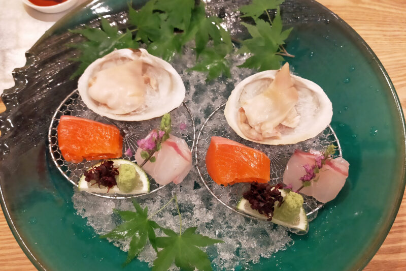 磐梯熱海温泉　守田屋　もみじスイート　夕食　お造り