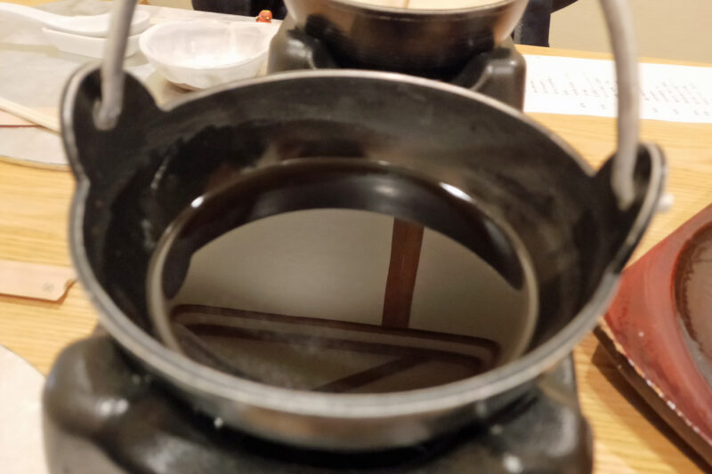 磐梯熱海温泉　守田屋　夕食　桜鍋　取り皿