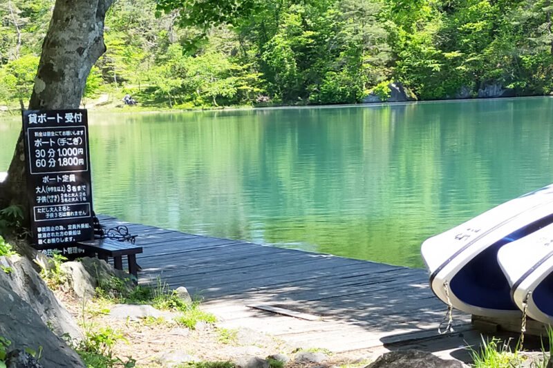 五色沼　毘沙門沼　ボート遊び