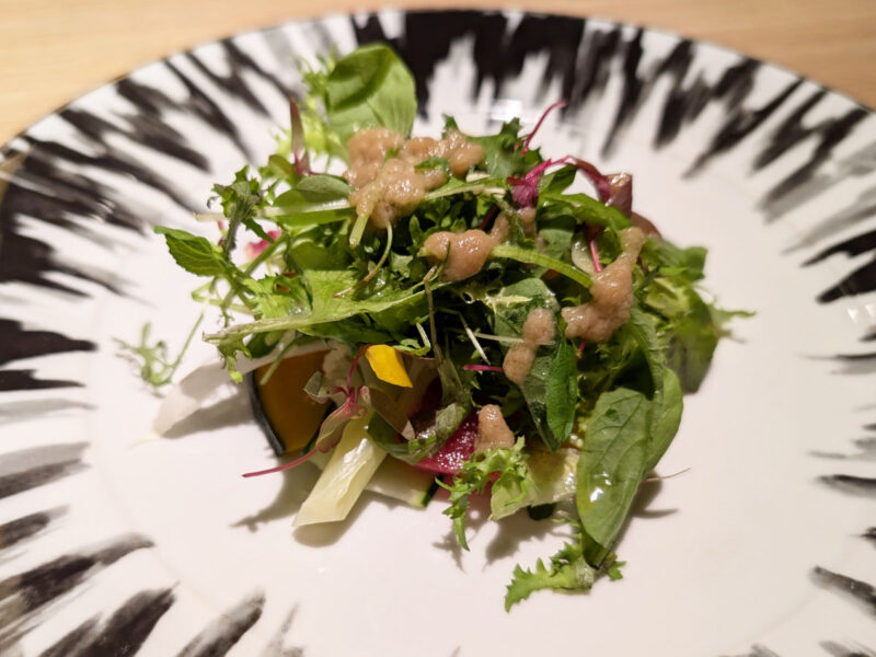 群馬　あらたし　みなかみ　夕食　サラダ