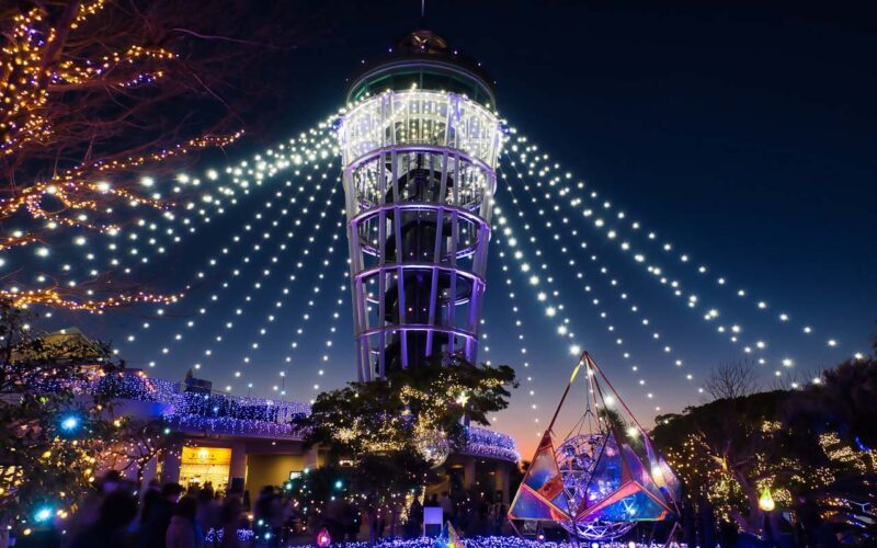 江の島　イルミネーション　シーキャンドル