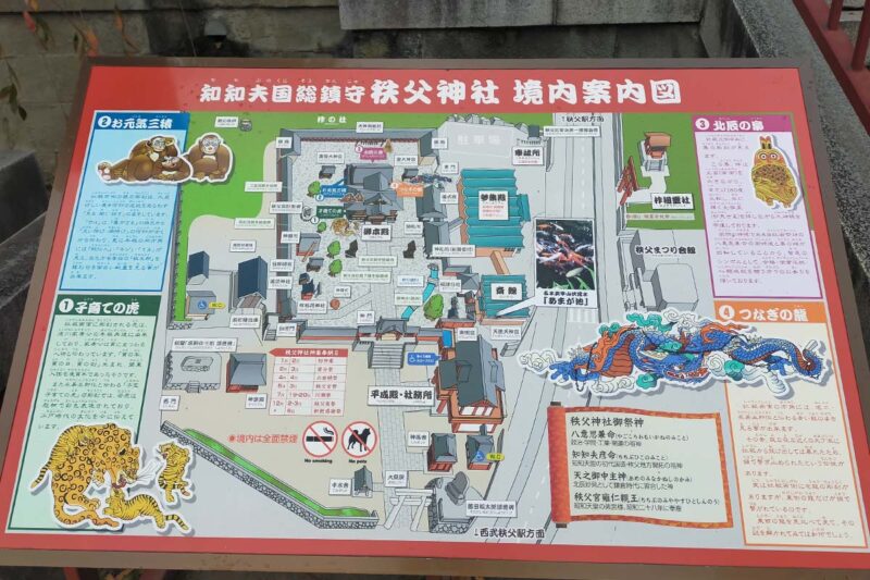 秩父　秩父神社　境内案内図