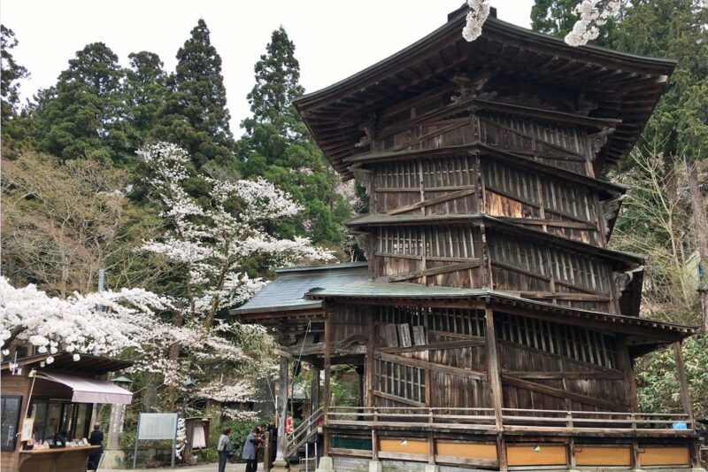 会津若松　飯盛山　さざえ堂