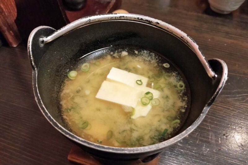 牧水荘土肥館 朝食 味噌汁