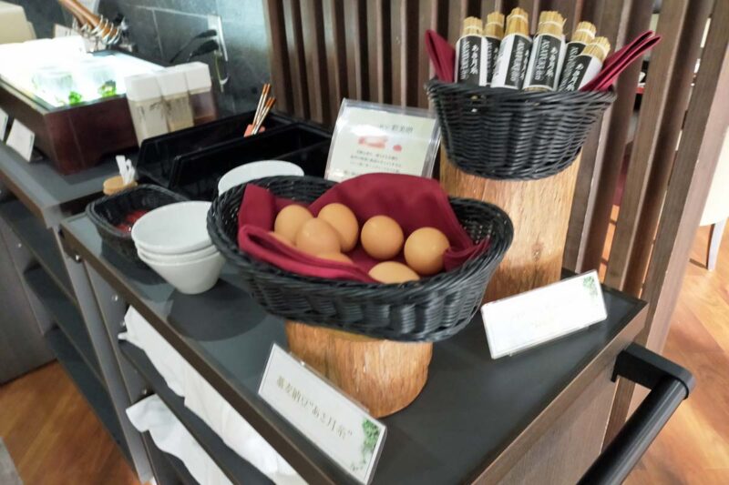 秩父・長瀞温泉　花湯別邸　朝食　たまご　納豆