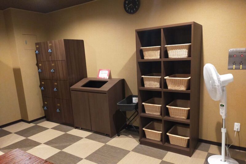 秩父・長瀞温泉　花湯別邸　大浴場　脱衣所