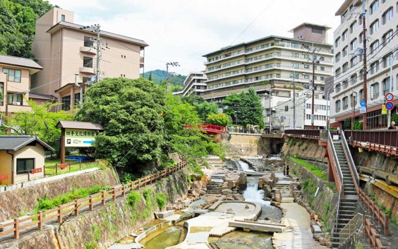 温泉街の風景（有馬温泉）