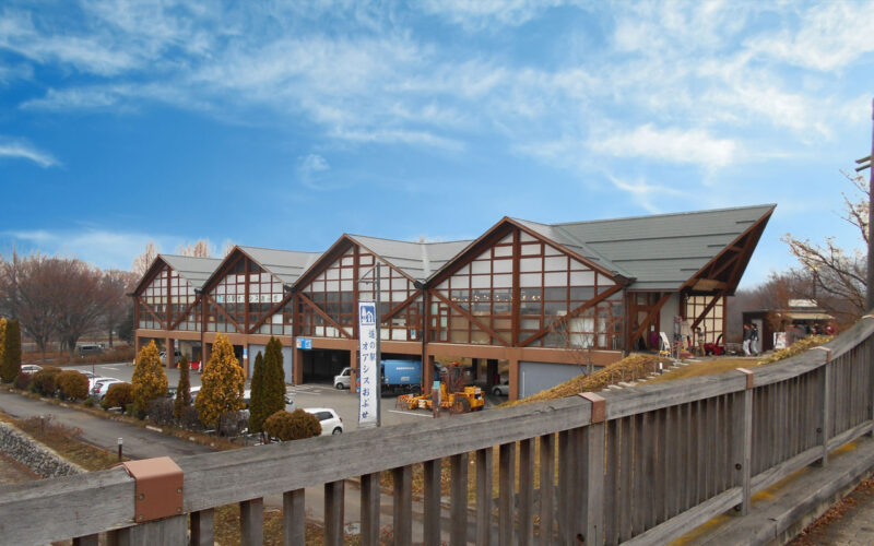 自然豊かな小布施ハイウェイオアシスの風景