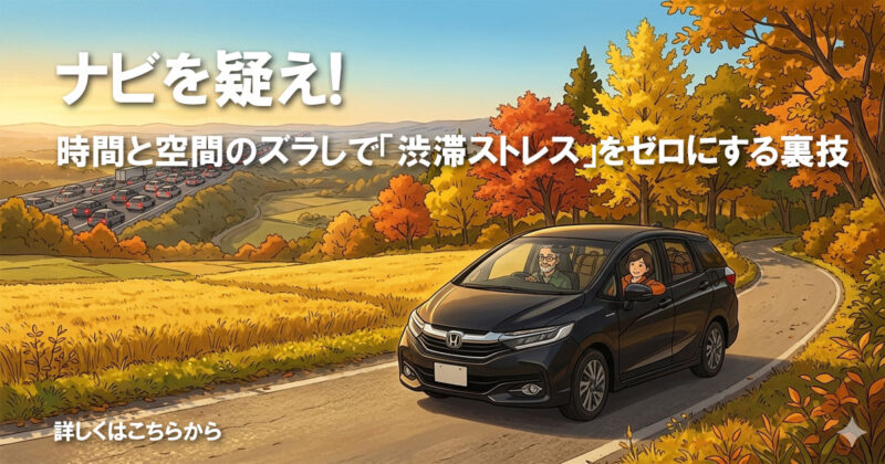 ナビを疑え。時間と空間のズラしで「渋滞ストレス」をゼロにする裏技